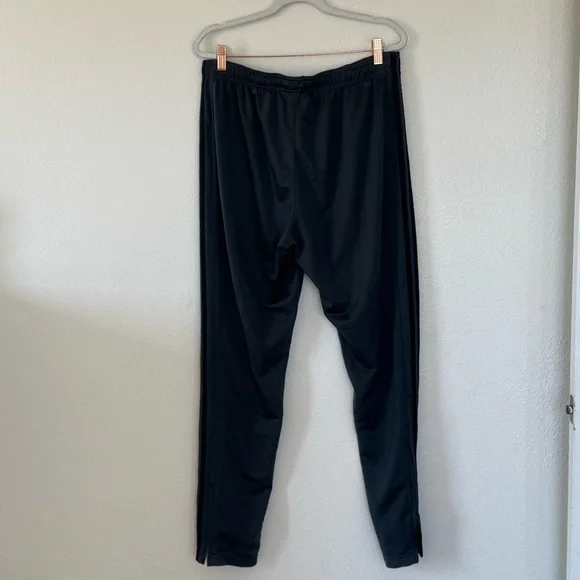 Adidas Track Pants Gray Stretch Tapered Fit Climalite Zip Legs L - Picture 4 of 8